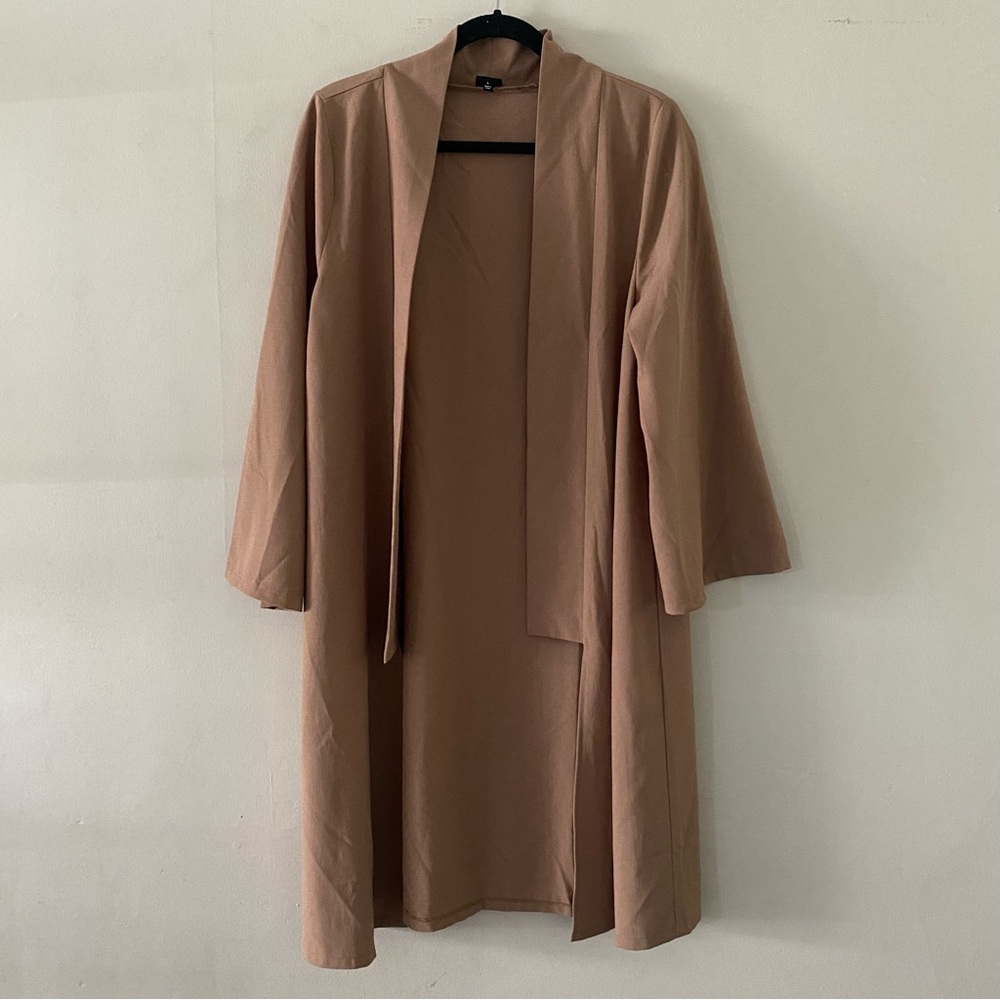 Nude duster jacket